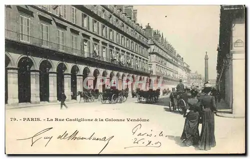 Paris Ansichtskarte AK La Rue Castiglione et la colonne Vendome