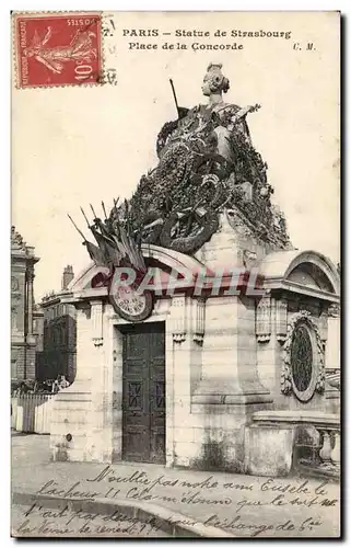 Paris Ansichtskarte AK Statue de Strasbourg Place de la Concorde