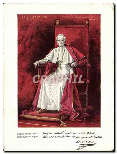 Cartes postales Pape Pope Leo XIII