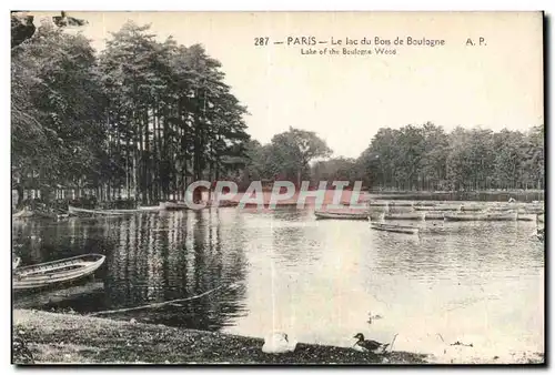 Paris Cartes postales Le lac du Bois de Boulogne