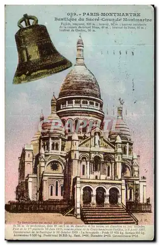 Paris Ansichtskarte AK Montmatre Sacre Coeur Cloche