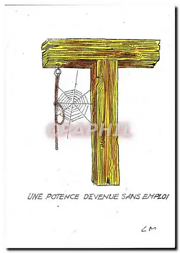Cartes postales moderne lettre T Une potence devenue sans emploi