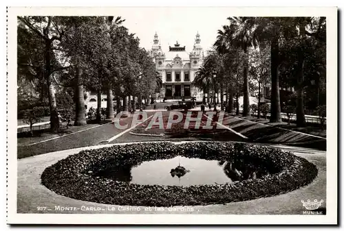 Moderne Karte principaute de Monaco Le casino et les jardins