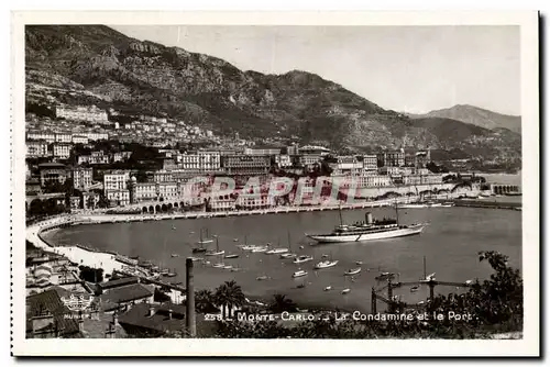 Moderne Karte principaute de Monaco La condamine et le port