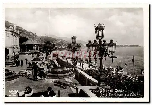 Cartes postales moderne principaute de Monaco Terrasses du casino