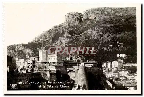 Cartes postales moderne principaute de Monaco Le palais du prince et la tete de chien