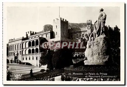 Cartes postales moderne principaute de Monaco Le palais du prince et le monument commemoratif