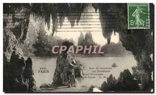Paris Cartes postales Bois de Vincennes Lac Daumesnil Vue pittoresque de la grotte