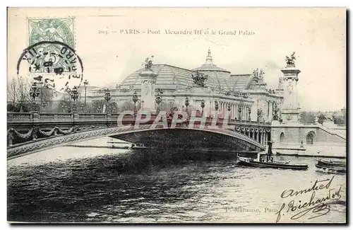 Paris Ansichtskarte AK Pont Alexandre III et le grand palais