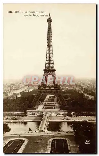 Paris Ansichtskarte AK Tour Eiffel vue du Trocadero