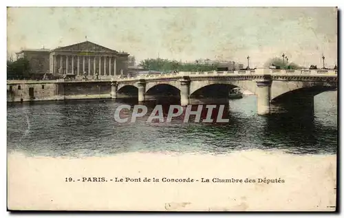 Paris Ansichtskarte AK Le pont de la Concorde La chambre des deputes (Tour Eiffel)