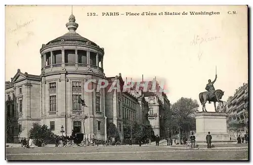 Paris Ansichtskarte AK Place d&#39Iena et statue de Washington