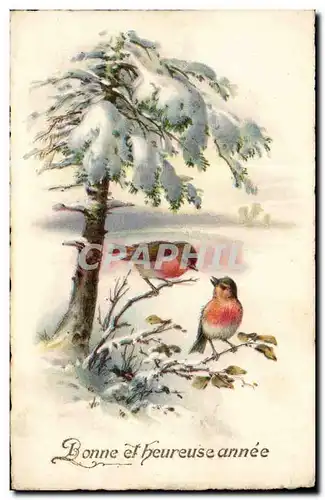 Cartes postales Fantaisie Enfant Bonne et heureuse fete oiseau