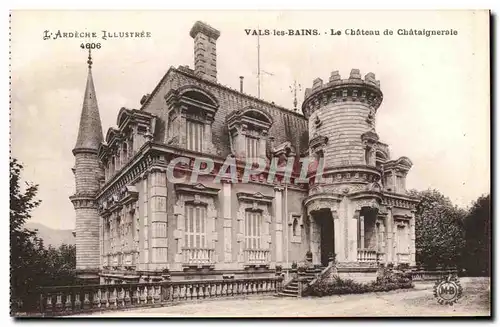 Ansichtskarte AK Vals les Bains Le chateau de Chataigneraie