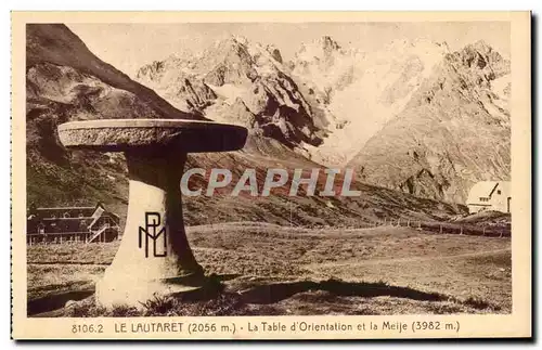 Le Lautaret Cartes postales La table d&#39orientation et la Meije