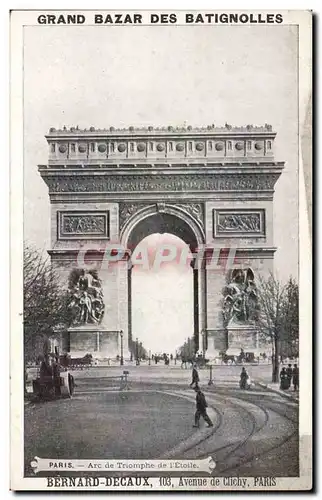 Paris Cartes postales Arc de Triomphe de l&#39Etoile (Bernard Decaux Avenue de Clichy)