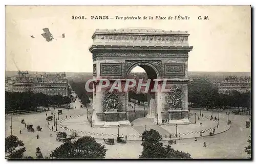 Paris Ansichtskarte AK Vue generle de l&#39Arc de Triomphe de l&#39Etoile (avion)