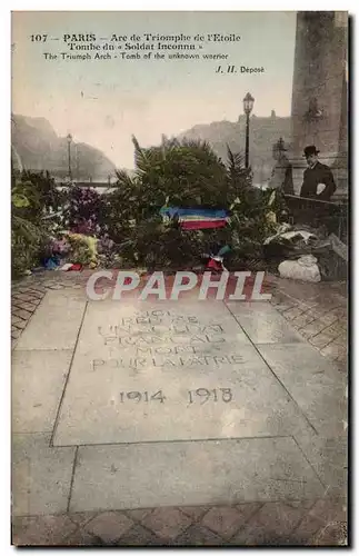 Paris Ansichtskarte AK Arc de Triomphe de l&#39Etoile Tombe du soldat inconnu