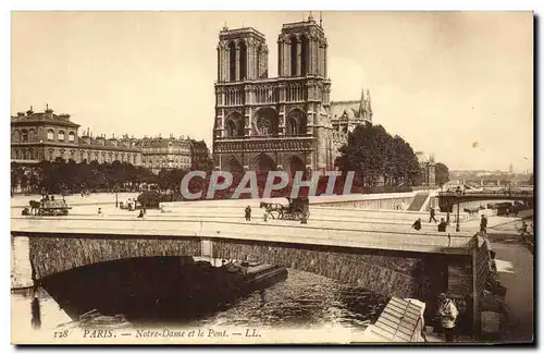 Paris Ansichtskarte AK Notre Dame et le pont