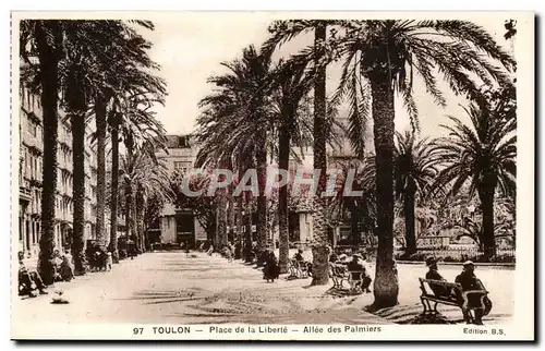 Toulon - Place de la Liberte - Allee des Plamiers - Ansichtskarte AK