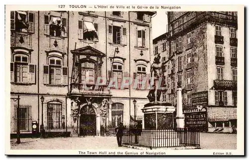 Toulon - L&#39Hotel de Ville et le Genie de la Navigation - Ansichtskarte AK