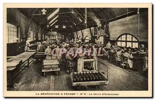Fecamp - La Benedictine - La Salle d&#39Etiquetage - Usine - Ouvrier - Ansichtskarte AK