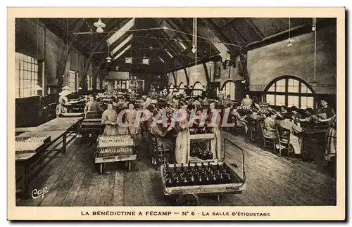 Fecamp - La Benedictine - La Salle d&#39Etiquetage - Usine - Ouvrier - Cartes postales
