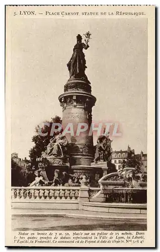 Lyon - Place Carnot - Statue de la Republique - Cartes postales