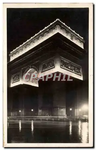 Paris - 8 - La Nuit - L&#39Arc de Triomphe - Ansichtskarte AK