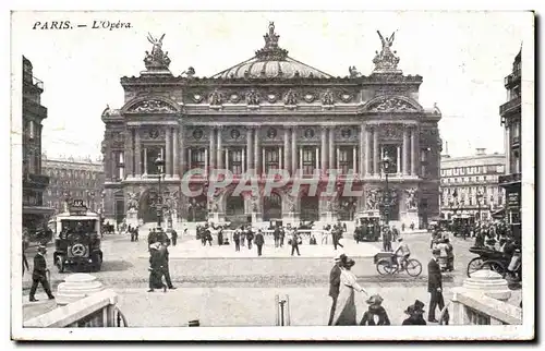 Paris - 9 - L&#39Opera - automobile - mercedes - velo - Ansichtskarte AK