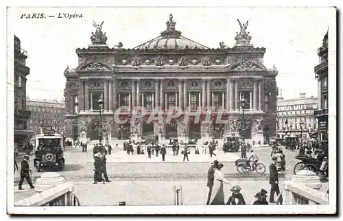 Paris - 9 - L&#39Opera - automobile - mercedes - velo - Cartes postales