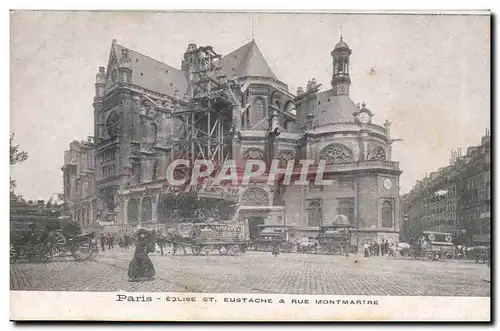 Paris - 18 - Eglise St Eustache et Rue Montmartre - Ansichtskarte AK