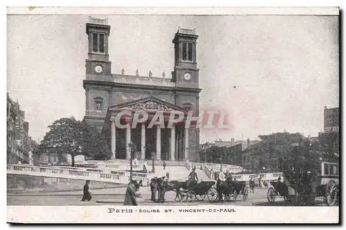 Paris - 10 - Eglise Saint Vincent de Paul - caleche - - Cartes postales