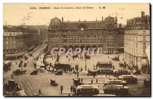 Paris - 8 - La Gare St Lazare - Cour de Rome - Ansichtskarte AK