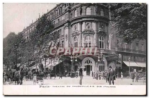 Paris - Theatre Vaudeville et B des Italiens - Cartes postales