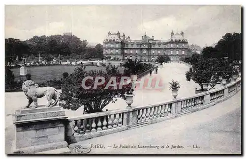 Paris - 6 - Le Palais du Luxembourg et le Jardin - Lion - Ansichtskarte AK