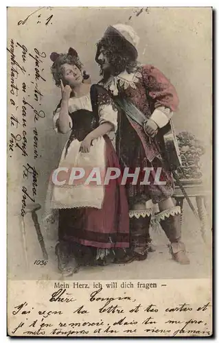 Fantaisie - Couple - Beauty and the Beast - Humour - Disinterested Woman - Cartes postales Mousquetaire (muskete