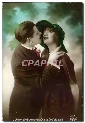 Fantaisie - Happy Couple about to kiss - Cartes postales