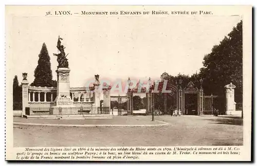 Lyon - Monument des Enfants du Rhone - Ansichtskarte AK