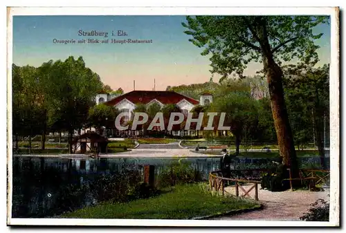 Strasbourg - Strassburg - Orangerie mit Blick auf Haupt Restaurant Ansichtskarte AK