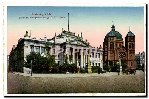 Strasbourg - Strassburg - Land und Amisgericht mit St Peterkirche - Cartes postales