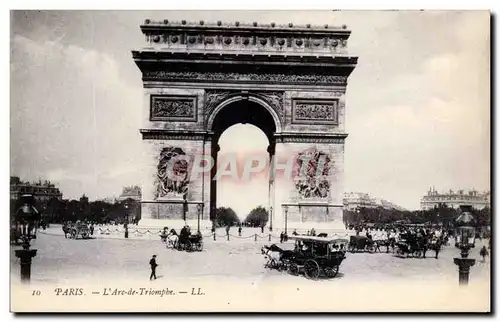 Paris - 8 - L&#39Arc de Triomphe - caleche - Cartes postales