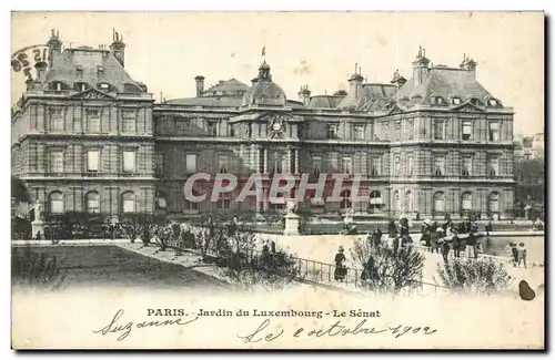 Paris - 6 - Jardin du Luxembourg - Le Senat - Ansichtskarte AK