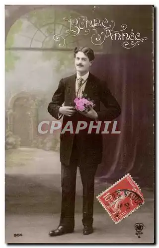 Fetes - Bonne Annee - Homme - handsome man - Cartes postales