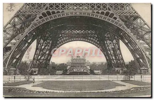 Paris - 16 - Le Trocadero - Perspective - Tour Eiffel - Eiffel Tower - Cartes postales