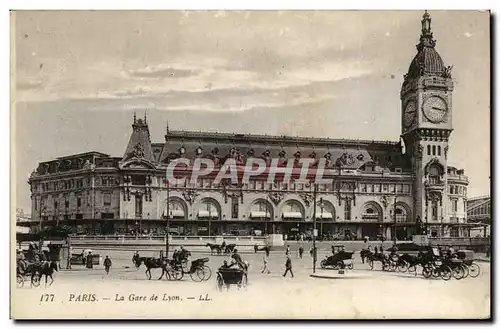 Paris - 12 - Gare du Lyon - cheval - horse - Ansichtskarte AK