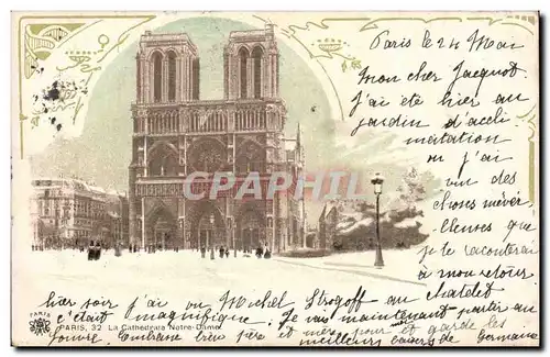 Paris - 4 - Notre Dame - beautiful border - Cartes postales