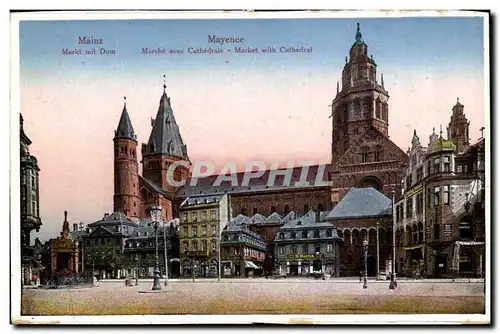 Mainz Cartes postales Marche avec cathedrale