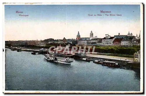 Mainz Cartes postales quai au Rhin