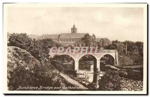 Great BRitain Dunblane Ansichtskarte AK Bridge on cathedral